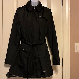 Calvin Klein Rain/Trench Coat Black size Medium